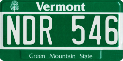 VT license plate NDR546
