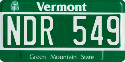 VT license plate NDR549
