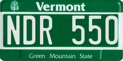 VT license plate NDR550