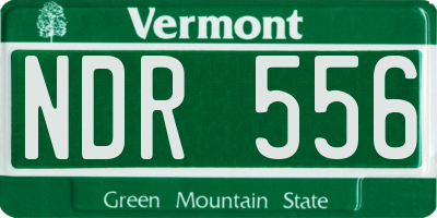 VT license plate NDR556