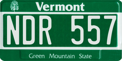 VT license plate NDR557