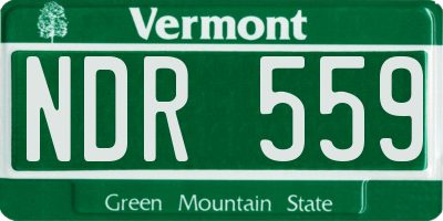VT license plate NDR559