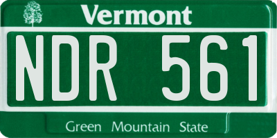VT license plate NDR561