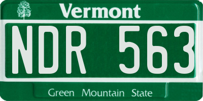 VT license plate NDR563