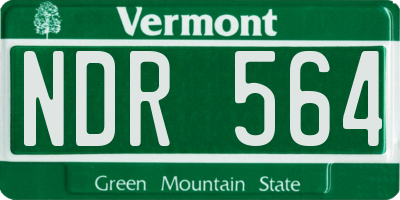 VT license plate NDR564