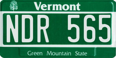 VT license plate NDR565