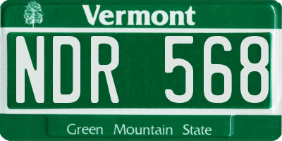 VT license plate NDR568