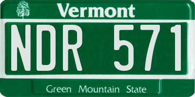 VT license plate NDR571