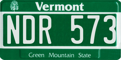 VT license plate NDR573