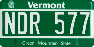 VT license plate NDR577