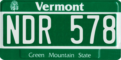 VT license plate NDR578