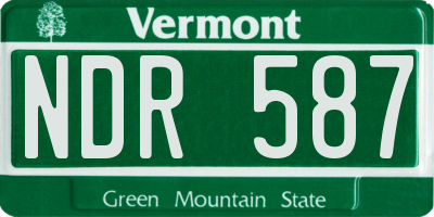 VT license plate NDR587