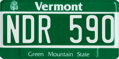VT license plate NDR590