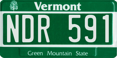 VT license plate NDR591