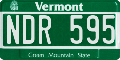 VT license plate NDR595