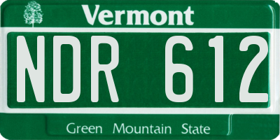 VT license plate NDR612