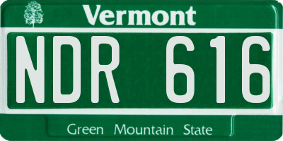 VT license plate NDR616