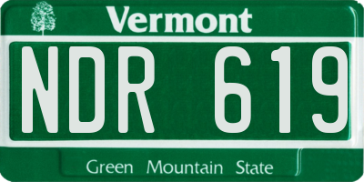 VT license plate NDR619
