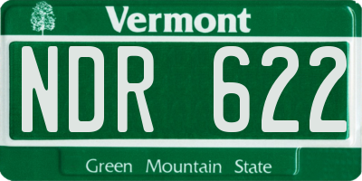 VT license plate NDR622