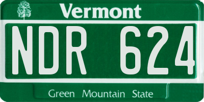 VT license plate NDR624