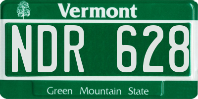 VT license plate NDR628