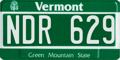 VT license plate NDR629