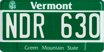 VT license plate NDR630
