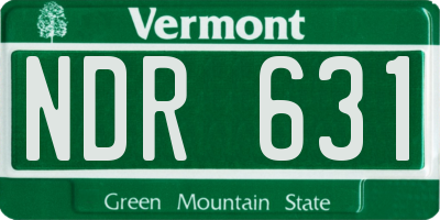 VT license plate NDR631