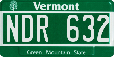 VT license plate NDR632