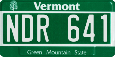 VT license plate NDR641