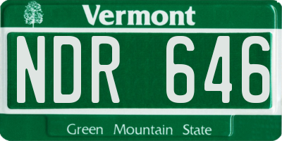 VT license plate NDR646