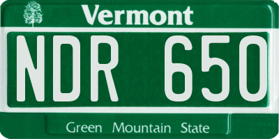 VT license plate NDR650