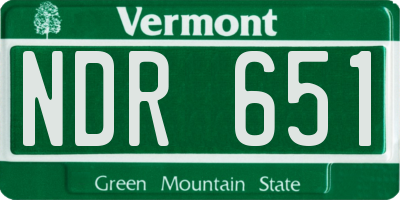 VT license plate NDR651
