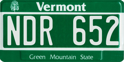 VT license plate NDR652