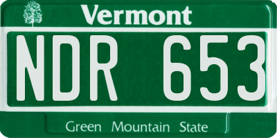 VT license plate NDR653