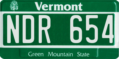VT license plate NDR654