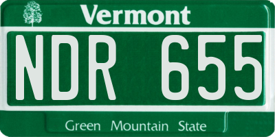 VT license plate NDR655