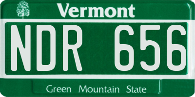 VT license plate NDR656