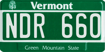 VT license plate NDR660