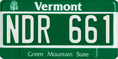 VT license plate NDR661