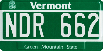 VT license plate NDR662