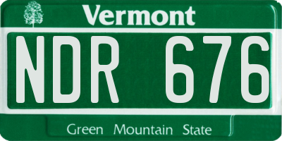 VT license plate NDR676