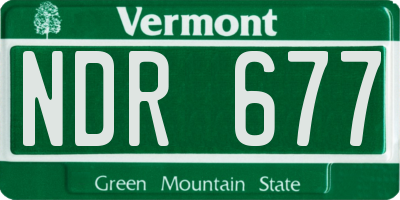 VT license plate NDR677