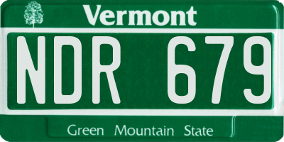 VT license plate NDR679