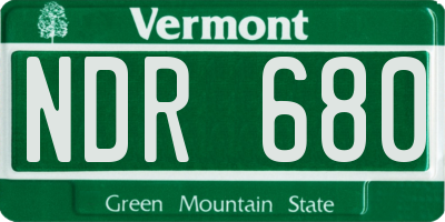 VT license plate NDR680