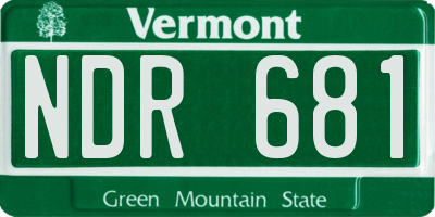 VT license plate NDR681