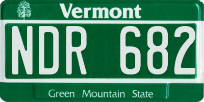 VT license plate NDR682
