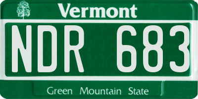 VT license plate NDR683