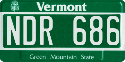 VT license plate NDR686
