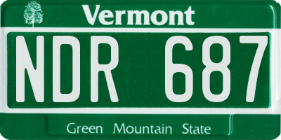 VT license plate NDR687